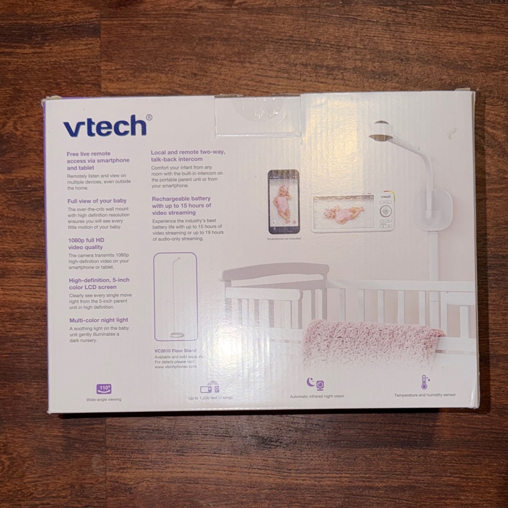 VTech White Smart High-Definition Video Monitor - Picture 3 of 4